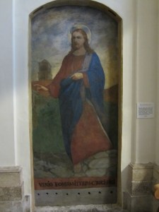Jesus Christ  on Appian Way in Church "Domine Que Vadis?"