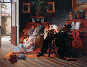 José Ferraz de Almeida Júnior Scene of Adolfo Pinto’s Family Wikimedia Commons